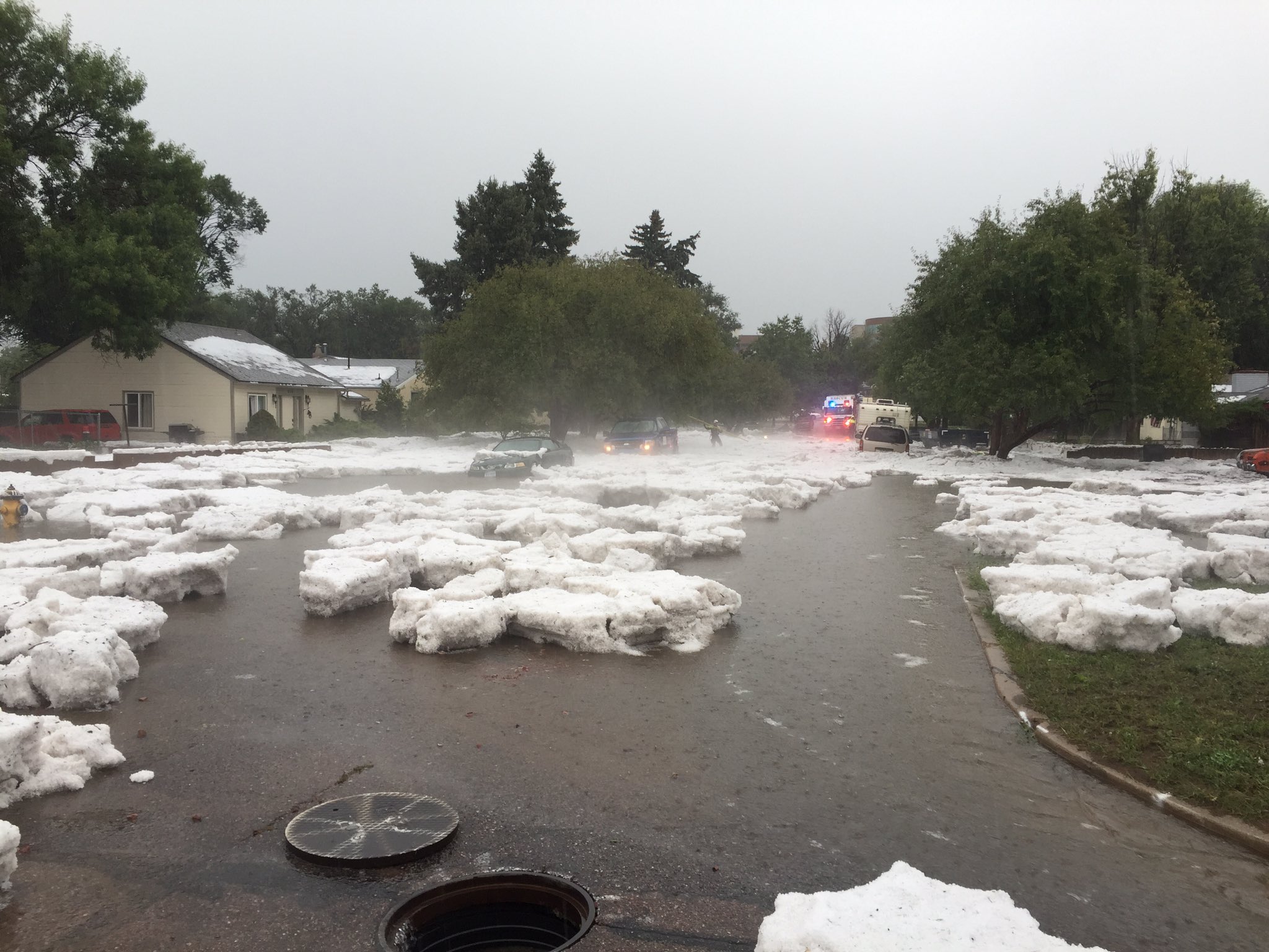 Hail, flooding in Colorado Springs